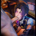 Business Elite Psylocke giving a blowjob