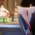 D.mon caught you peeking at her ass