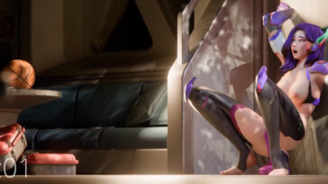D.mon riding a huge dildo