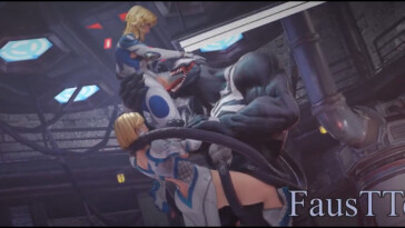 Emma and Sue Storm fucked by Venom