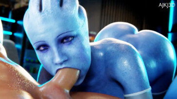 Liara T'soni giving a fellatio