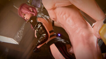 Lightning fucked and creampied from behind