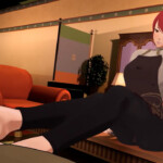 Mitsuru giving a footjob