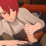 Mitsuru handjob and facial pov