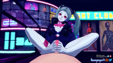 Rebecca giving a footjob pov