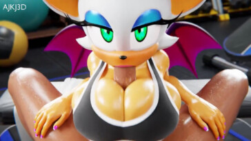 Rouge fellatio and paizuri combo