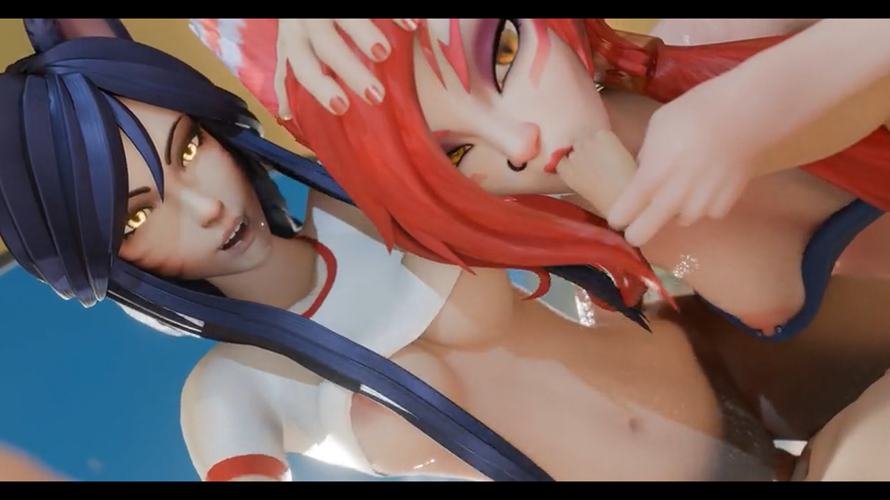 Threesome with Ahri and Xayah