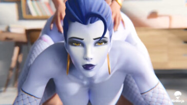 Widowmaker in doggy for Futa Ashe