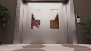 Xayah and Futa Ahri in elevator