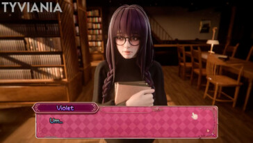 Cute Librarian Violet blowjob