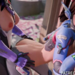 D.va taken from behind by Futa D.mon