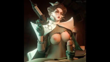 Nurse Harrow giving a handjob