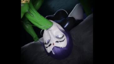 Raven having a sloppy fellatio