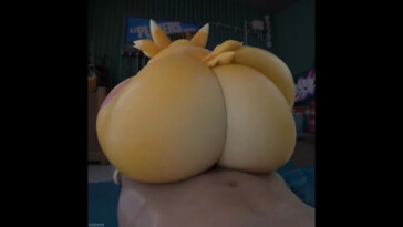 Renamon reverse cowgirl ride
