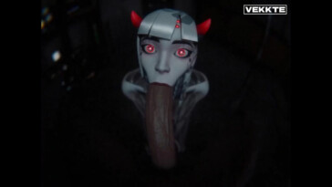Shion fellatio close up