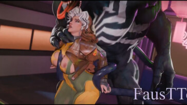 Venom fucking and cumming in Rogue
