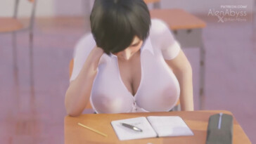 Waking Tifa up in the class