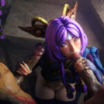 Yunara blowjob and handjob for Futas